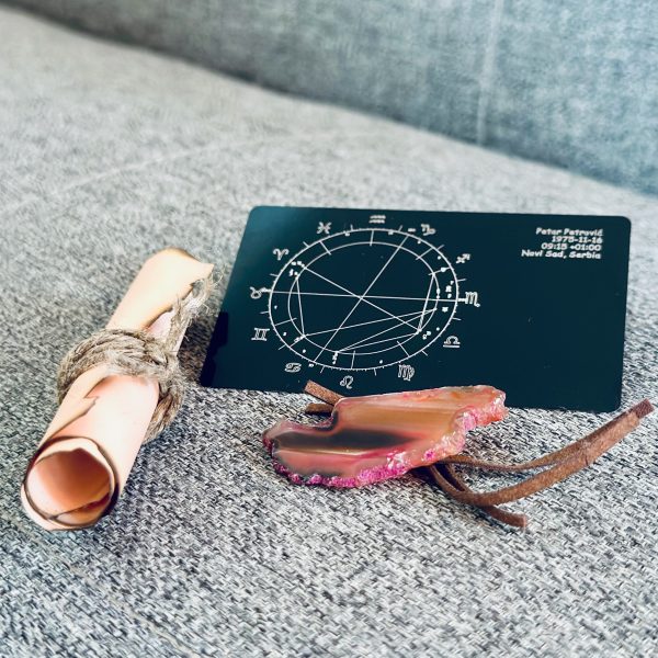 Personalized Natal Chart Plate, Parchment, And Stone Bundle - Image 3
