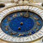 close up of venice s st mark s clock tower zodiac dial
